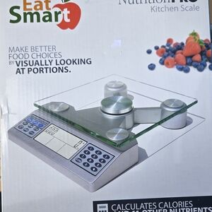 EatSmart Digital Glass Kitchen Scale - Silver